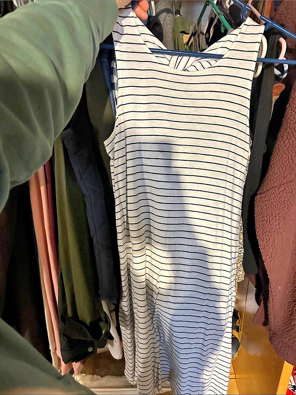 J. crew size XXS summer dress in striped white/navy